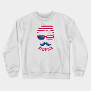 4th July Face Crewneck Sweatshirt